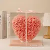 Corazón de Rosas de 25 cm Regalo de San Valentín Flor Eterna Corazón Caja de Regalo Flor de Rosa Flor de PE Flor de Espuma Corazón Tridimensional Flor Seca