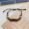 Pulseira Tecida de Cerâmica Jingdezhen para Mulheres Sensação de Alto Padrão Novo Estilo Chinês Literário Melhor Amiga Estilo Mori Estilo Antigo Corda de Mão Presente