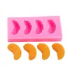 Conjunto de frutas para simulação molde de silicone bolo de açúcar chocolate sobremesa acessórios de decoração molde criativo feito à mão