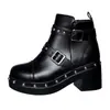 Botines Gruesos con Tachuelas para Mujer, Tacón Grueso, Estilo Europeo y Americano, Otoño 2026, Botas Cortas de Moda para Mujer, Comercio Exterior, Botas Martin en AliExpress