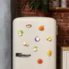 20 Peças de Adesivos Magnéticos Originais de Vegetais 3D, Decorações Magnéticas Metálicas de Armário de Arquivo Pintadas à Mão em Desenho Animado, Adesivos Magnéticos Macios para Geladeira