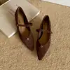 Sapatos Mary Jane Quadrados Cinza Estilo Tweed Femininos 2025 Novo Primavera Versátil Salto Grosso Francês Sapatos para o Dia a Dia