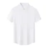 Corrente de gelo refrescante 80D 150G camiseta sem costura 10A antibacteriana respirável confortável roupa de trabalho camisa cultural negócios