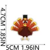 Parche de Tela Bordada de Pavo Decoración para Bolsa de Acción de Gracias Sello Bordado Planchar Feliz Hoja de Arce Parche Temático de Otoño Parche