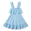 Maiô Vestido de Manga Curta para Meninas Estilo com Shorts de Segurança Maiô Anti-Exposição Moda Praia Conservadora para Meninas Atacado de Fábrica
