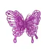 Corona de Adviento con Mariposa de Purpurina Dorada de Doble Capa Decoración Navideña Accesorio para Arreglo Floral DIY Decoración de Boda Caja de Regalo