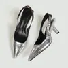 Venta al por mayor Estilo Europeo y Americano 2026 Verano Nuevos Zapatos de Salón de Punta Fina Sin Espalda Tacones Altos Stiletto para Mujer