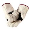 Guantes de Lona al por Mayor para Reparación de Maquinaria, Doble Capa Engrosada con Palma de Cuero, Protección Laboral Ferroviaria, Soldadura, Anti-quemaduras, Resistentes al Calor