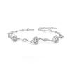 Pulsera de trébol con diseño de rueda de la fortuna en plata de ley S925, nueva joyería china de nicho, para mujer, combinable, joyería de alta gama, gran oferta transfronteriza.