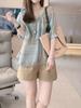 24303 Da Ai Mei Yi Yuan Verano 2026 Nueva Moda Camisa Suelta de Gasa y Pantalones Anchos, Juvenil y Elegante