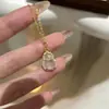 Collar de Calabaza con Lazo de Plata de Ley 925 para Mujer Retro Nuevo Chinoiserie Cadena para Clavícula Esmeralda Africana Lujo Accesible Colgante de Gama Alta