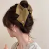 Presilha Triangular Elegante Retrô para Mulheres Presilha de Cabelo de Cetim Francesa com Múltiplas Presilhas na Parte de Trás da Cabeça Presilha de Tubarão de Alta Qualidade Acessório de Cabeça