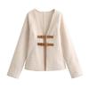 Aliexpress Cross-Border Europeu e Americano Vestuário Nova Moda Elegante Fino Sexy V Neck Strap Soft Short Jacket