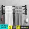 Toallero de Aluminio Espacial Personalizado sin Taladro Barra para Toallas Baño Sin Clavos Barra Simple Doble Tres Capas Accesorios de Baño