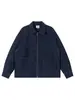 Chaqueta de pana de algodón estilo retro otoño Nanxia color azul Klein con cuello camisero, engrosada y cálida, corte holgado, moderna
