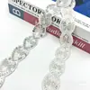 Cinta de Encaje de Malla Código de Barras Bolsa para Zapatos y Sombreros Joyería Accesorios de Vestir Bordado Étnico Lentejuelas Ancho de 3 cm