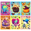 Precio FijoCompra Directa Transfronteriza Temu 6 Hojas/Paquete Pegatinas de Rompecabezas de Halloween Calabaza Gato Calavera DIY