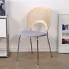 Silla de comedor nórdica, silla de café para el hogar de madera maciza con respaldo, mesa y silla de comedor vintage, silla de caparazón simple para discusiones, venta al por mayor