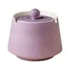 Cenicero de Cerámica de Alta Gama con Incrustaciones de Mineral Blanco y Dorado, Cenicero Anti-Moscas para Oficina, Regalo Creativo, Pieza Decorativa, Estilo Chino