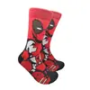Novas Meias de Cano Médio Cartoon Transfronteiriças com Demônio da Noite, Venom e Homem-Aranha para Exportação