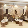 Fondo de pared para caja de centro de salud, fondo de estudio en vivo para tienda de medicina china, fondo de tela para decoración de clínica y centro de fisioterapia