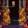 Halloween Patio Apilamiento de Cartas Esqueletos Malvados Apilados Calabaza Decoración de Fiesta Interior Exterior