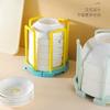 Estante giratorio para tazones, Filtro de agua, Estante telescópico para tazones, Estante de almacenamiento para cocina, Escurridor, Estante pequeño multifuncional de una sola capa para tazones