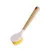 Escova para Panela para Uso na Cozinha Doméstica, Pincel de Óleo Antiaderente para Lavar Louças e Panelas, Escova de Limpeza com Cabo Longo para Remover Gordura e Manchas