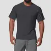 Camiseta Esportiva Masculina de Verão Manga Curta Sem Costura Secagem Rápida Outdoor Solta Respirável Corrida Fitness Treinamento Manga Curta 1075