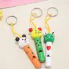 Pito de Madera de Dibujos Animados Regalo Creativo para Jardín de Infancia Instrumento Musical para Niños Llavero de Pito Pequeño Colgante para Bolso