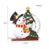 Decorações de Natal Transfronteiriças Calendário de Contagem Regressiva Enfeites de Pendurar Presente Manual de Madeira Enfeites de Mesa Decorações de Natal
