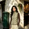 Outono/Inverno 2026 Novo Estilo Outdoor Ciclismo Gola Alta Leve Algodão Colete para Mulheres Estilo Curto Tamanho Grande Solto Quente Sem Mangas Jaqueta