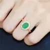 Novo Anel de Pedra Preciosa Rubi Ônix Esmeralda Personalidade Clássico Elegante Feminino Simples Pedra Olho de Gato Banhado a Ouro Micro Zircônia