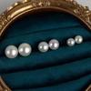 Pendientes de Perla de Pan al Vapor Ligeros de Plata S999 de Alta Calidad para Mujer Pendientes de Nombre de Oreja de Plata de Ley Perla Zhuji Pendientes Simples