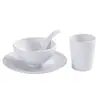 Melamina olla caliente restaurante montaje de mesa vajilla juego de cuatro piezas juego de vajilla para comedor juego de montaje de mesa vajilla de hotel comercial cuencos y platos