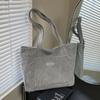 Vintage Simples Veludo Cotelê Grande Capacidade Tote Bag Mulheres Outono e Inverno Nova Chegada Ombro Crossbody Axila Casual Bolsa de Mão