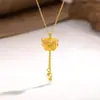 Collar de borlas de mariposa y perlas moda nuevo diseño hueco chino nicho cadena de clavícula de alta gama para regalo de novia