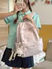 Nova Mochila Estilo Coreano Ins Tie-Dye Fresca Nebulosa com Estampa de Laço, Mochila de Viagem Fofa para Meninas