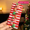 Tocado navideño con lazo y horquilla para el pelo, bonitos accesorios para el pelo de Papá Noel para niñas, pinzas para el pelo para bebés