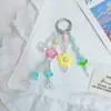 Nuevo colgante de flor de tulipán y mariposa, colorido, lindo, para llavero de niña, cadena colgante, accesorio para mochila de estudiante, regalo