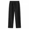 Pantalones de Chándal de Algodón de 320g con Pierna Abierta, Color Sólido Popular, Sencillos, Casuales, Versátiles, Holgados, Modernos, de Pierna Recta para Hombre