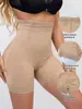 Pantalones moldeadores cross-border para realzar glúteos y control de abdomen con ribete de encaje, shorts moldeadores de cintura alta estilo europeo y americano para mujer