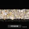 Productos semiacabados de grava de cristal mult material natural, grava irregular con agujero pasante para pulseras, collares, pendientes y accesorios para ensartar cuentas