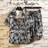 Camisas de Verano para Hombre, Transpirables de Corte Holgado Estilo Hong Kong, Camisas Florales Juveniles, Estilo de Viaje