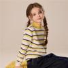 Novos Suéteres de Tricô de Caxemira com Listras de Gola Alta Meia-Calça para Meninos e Meninas Outono e Inverno Novos São Quentes, Confortáveis e Estilosos