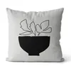 Cojines Decorativos para Sofá con un Toque de Lujo, Estilo Vintage Wabi-Sabi, Cojines Minimalistas en Blanco y Negro, Jarrón de Plantas, Cojines Geométricos para Mesita de Noche, Venta al por Mayor