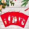 Bolsa de terciopelo para regalo de Navidad, venta al por mayor de fábrica, bolsa de embalaje de regalo con cordón de terciopelo rojo
