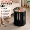 Bancos apilables para el hogar con ruedas, taburetes redondos altos móviles, apilables y plegables para almacenamiento, adecuados para sala de estar y mesa de comedor como asientos de repuesto