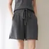 Novos Shorts Femininos de Cashmere 100% Outono/Inverno Estilo Preguiçoso Estilo Old Money Emagrecedor Casual Soltos Simples Versáteis