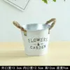 Cubo de Flores de Hierro Nórdico Decoración de Escritorio Interior Almacenamiento Cubo Pequeño Maceta de Metal de Color Caramelo Contenedor de Plantas
